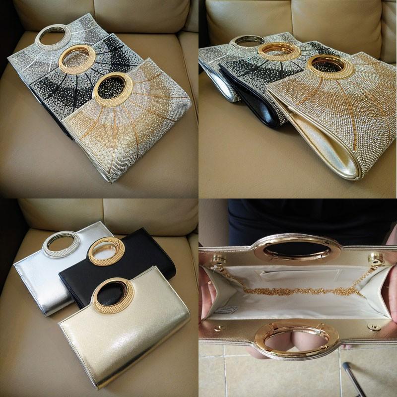 Tas Pesta Kondangan Wanita Import Premium Kekinian Mewah Elegan Terbaru Crystal Clutch Bag 88533 9