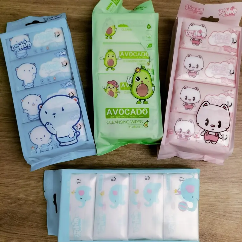 Khăn ướt mini nhỏ gọn 8 tờ/ bịch, bỏ túi tiện lợi đi chơi đi du lịch, khăn 2 lớp mềm mịn và dai dày 1