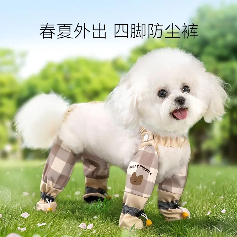Quần  cho  Con Hàng mới về, Thích hợp cho mùa xuân và mùa hè, cho  Nhỏ Teddy, Bichon, Schnauzer, Quần chống bụi bẩn mùa hè, Quần  bốn chân, mỏng, cho thú cưng aoth cung aothucung cute Multicoloured Shirts baloch omeo zipper dog áo của chó poodle