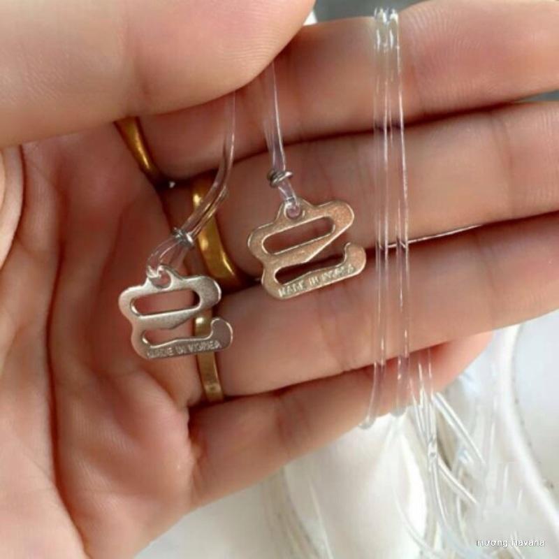Đôi dây áo trong sợi bún, sợi dẹt trong suốt FPDA01 thích hợp dùng thay dây áo khi diện đồ Voan Thun