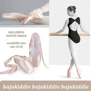 BAJUKIDDIE SEPATU BALET SATIN ANAK DEWASA BALLERINA POINTE SHOES