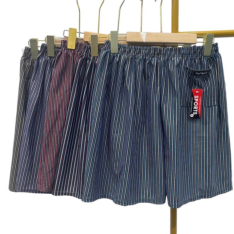 Quần đùi nam trung niên form rộng vải dày màu tối mềm mát size 45-85kg