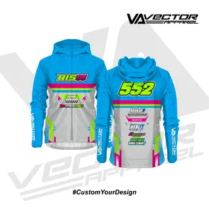 JAKET RACING CUSTOM DESIGN FULL PRINTING JKC3 Kain Kantong Nyaman Casual Pria Parasut Kulit Lembut Keren