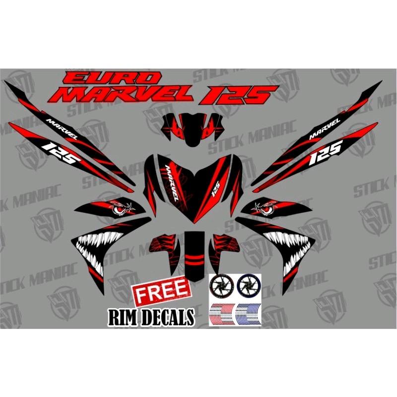 Euro marvel 125 decals sticker, Laminated - TikTok Shop Philippines