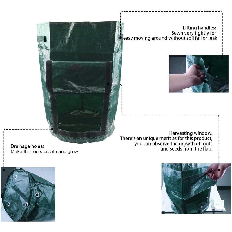Potato Planting Bag, 2pcs/set Multifunctional Planting Bag with Handle, Planting Pot for Onion, Fruit, Tomato, Carrot 3