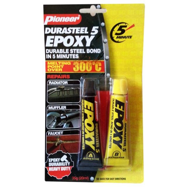  Keo dán chịu nhiệt 300 độC Epoxy plus five 2 thành phần gắn các vết nứt vỡ gỗ nhựa kim loại 