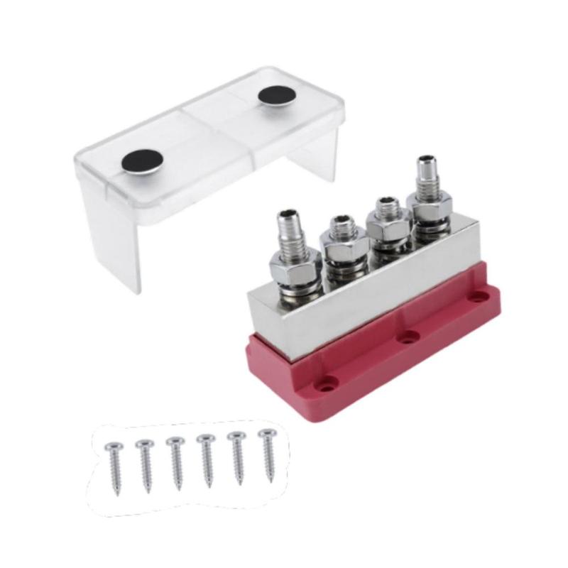 Marine RV 600A Battery Ground Buss Bar Space Saving Spare Parts with Cover 7