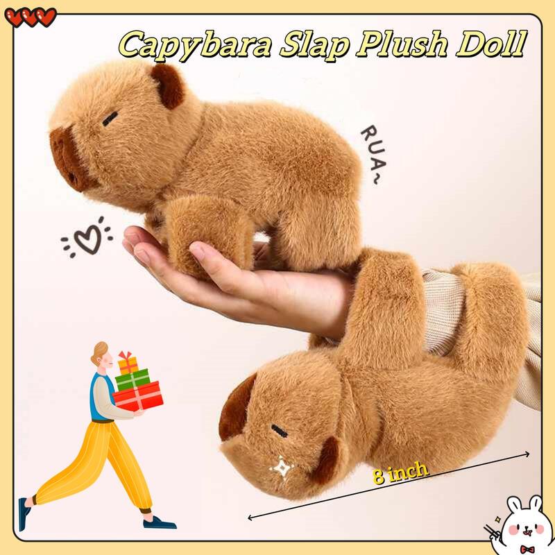 Product Introduction of inch Capybara Plush Doll - Adorable Snap Ring Design, Soft Cuddly Toys for Boys Girls Age 2 3 4 5 6 7 8 Years Old Christmas Birthday Present 0