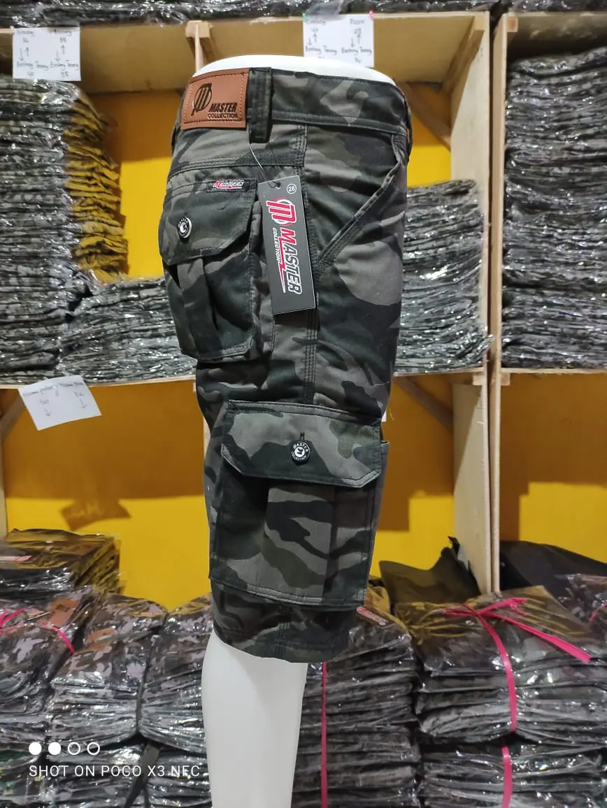 Celana Katun PDL cargo Loreng pendek Santai