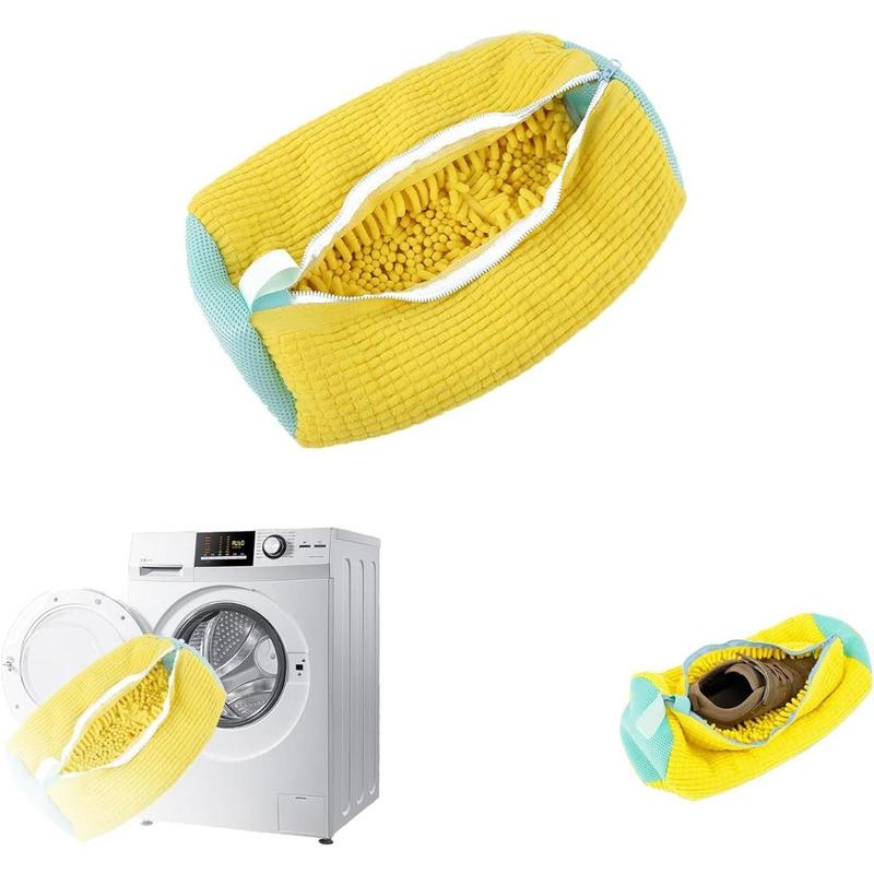 Product Introduction of Shoe Washing Bag, 1 Count/2 Counts Reusable Laundry Shoe Bag with Zipper, Shoe Washing Bag for All Shoe Types and Sizes, Laundry Care Bag 7