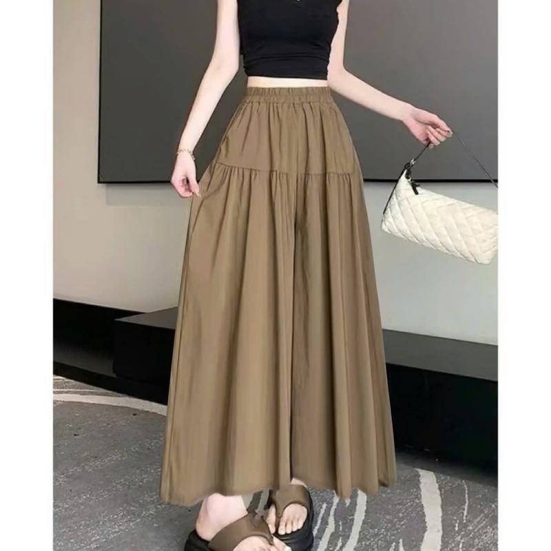 Quần Váy Nữ Nhún 2 Tầng Xinh Xắn  BiG Size. Quần Váy Cạp Cao Lưng Chun Che Khuyết Điểm Tiện Lợi Dễ Phối. Women Bo Chun quan hack dang quần  ngố quần  thun ống rộng culottes  quan dui ong cuc rong