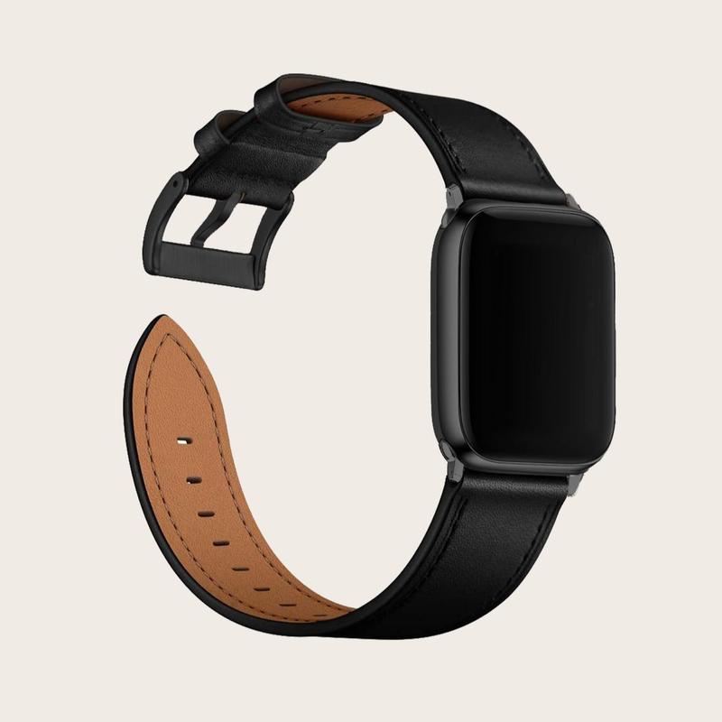 Vintage Faux Leather Watch Band for iWatch, Adjustable Watchband for Men & Women, Universal Fashionable Watch Band for Apple Watch 4