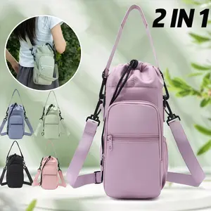 Tas Selempang Botol Minum Sling Bag Tumbler Travel Water Repellent Cross Body Multifungsi Sarung Tumbler Universal Tas Botol Travel Water Repellent Cross Body Multifungsi Adjustable