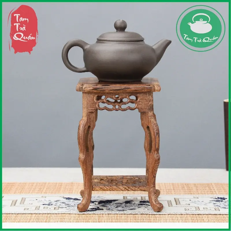 Đôn gỗ mini chân cao kê ấm, kê tượng 1