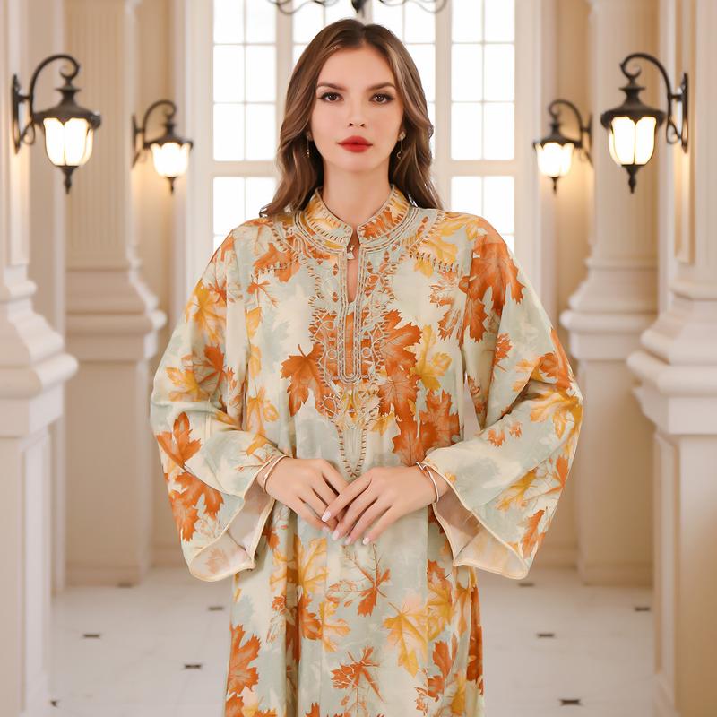 Ome Muslim Djellaba Women's Clothing DUBAI Turkish Clothing Embroidery Fashion Female Dress Fashion 2