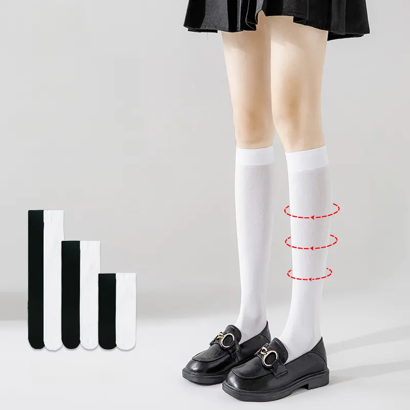 Stockings for Women 2025 Summer New Japan and South Korea Mid-calf Stockings Thin Calf Stockings Micro-pressure Thin Leg Long Knee Stockings