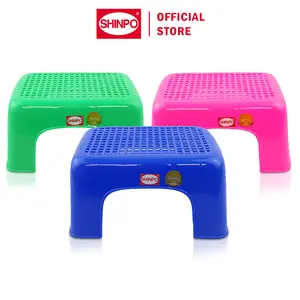 SHINPO Bangku Plastik Sedang 27 x 20 CM Bangku Segi Mundo Squat Bench Bangku Jongkok SPO-SIP-178 Varian Warna furniture kursi