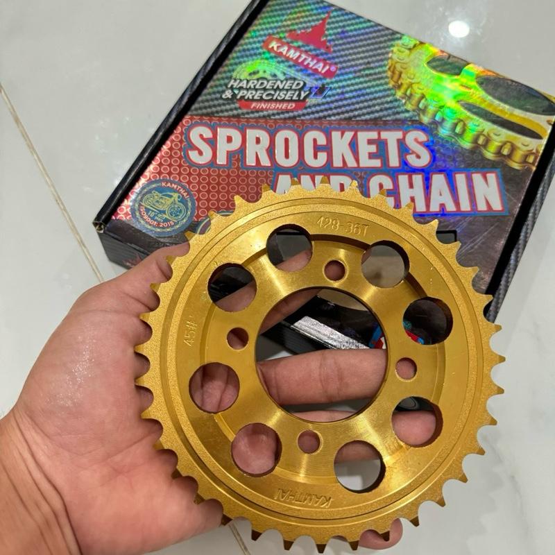 Mã 6 : Bộ Nhông Sên Dĩa Xe Wave nhỏ đời 2006 trở về trước Wave Trung Quốc Wave 50cc thương hiệu Kamthai