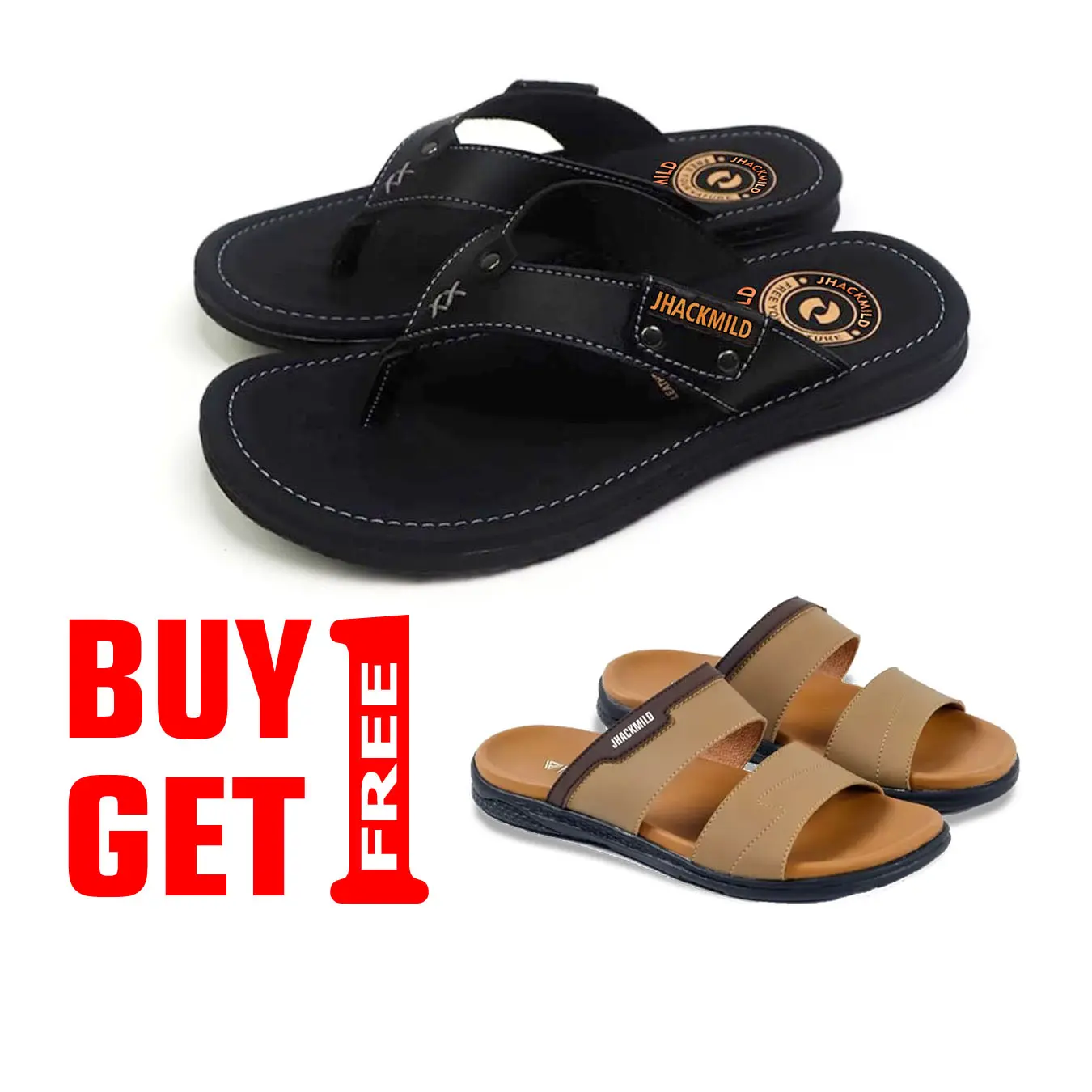 Sandal Pria Beli 1 Gratis 1 / Sandal Jepit Sandal Selop Sandal Cowok Distro Terbaru Sendal Pria Fashion Jepit Kasual fleksibel kekinian sandal brand lokal