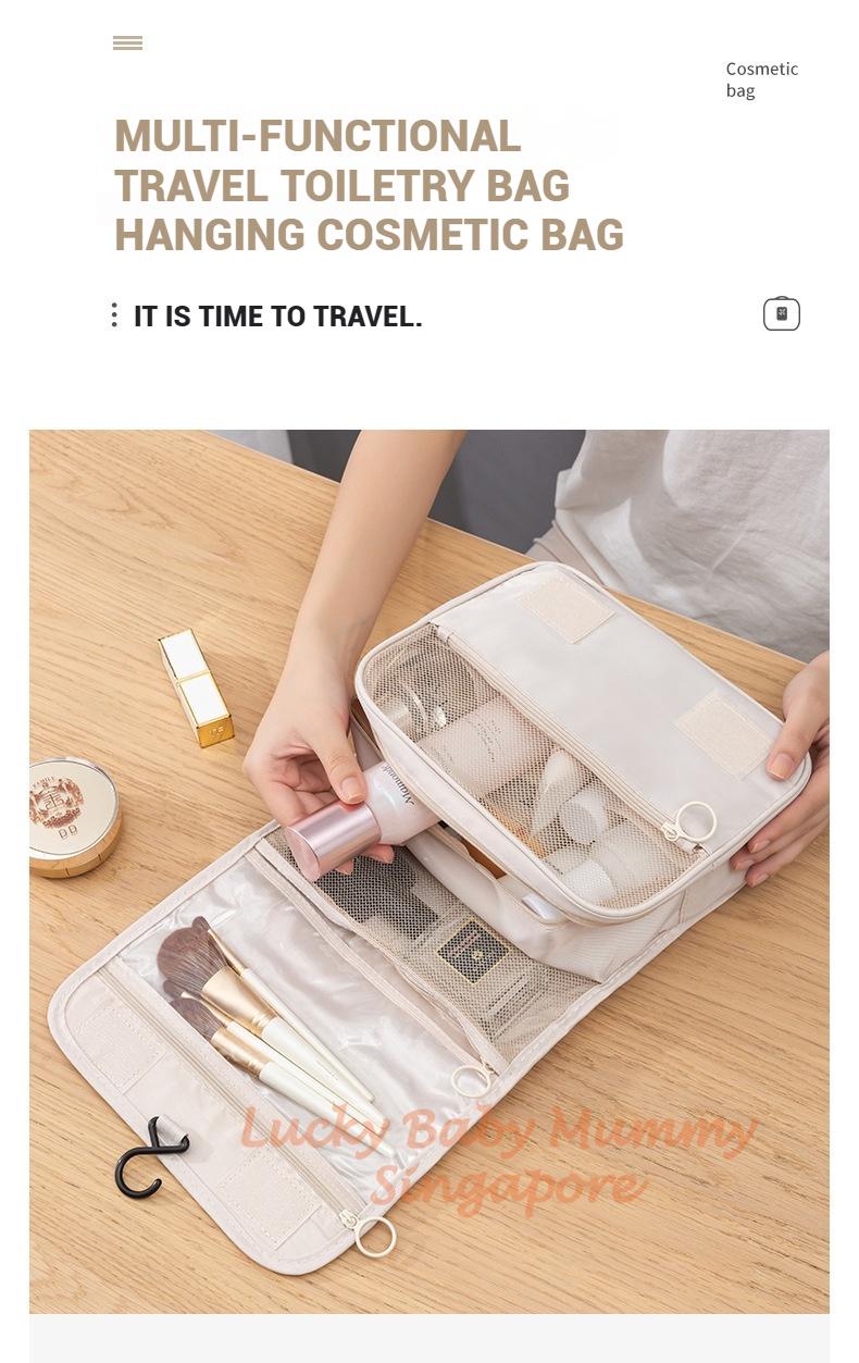 Product Introduction of Travel Toiletry Bag / Foldable Cosmetic Bags / Makeup Storage Bag / Large Capacity Toiletries Hangbag 12