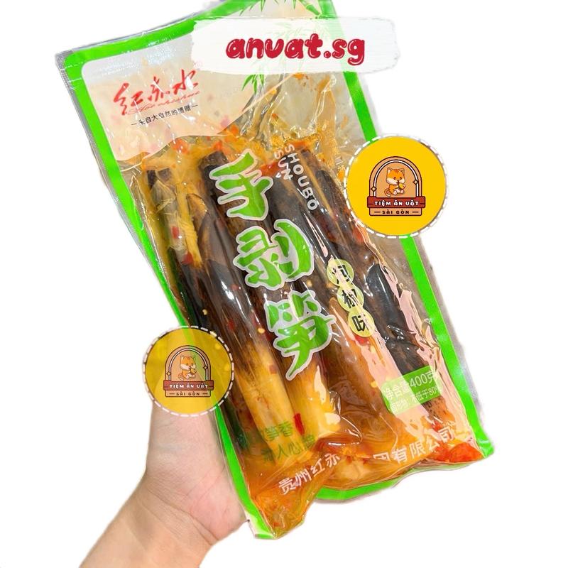 1 gói măng 400gr nguyên vỏ Shoubo bán chạy tiktok - đồ ăn vặt Nội Địa Trung - Tiệm Ăn Vặt SG măng  cay  tứ  xuyên