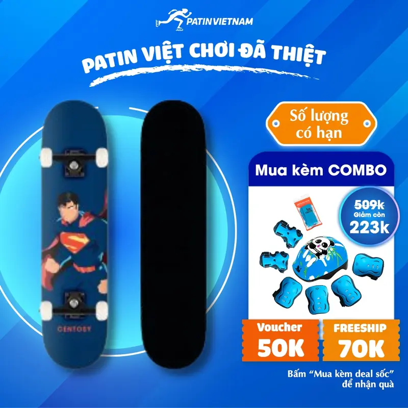 Ván Trượt Sports CENTOSY A1 Super - Mặt Nhám Cao Cấp, In Hình Độc Đáo, Chơi Kỹ Thuật Chuyên Nghiệp 1