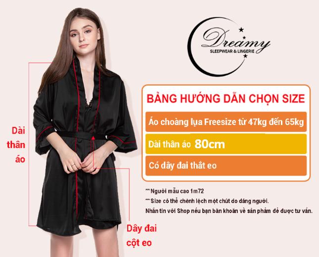 COMBO áo choàng ngủ lụa kèm váy hai dây xòe sang trọng Dreamy - CDS25 Nữ nhiều màu  Women Dress Kem Ren 7