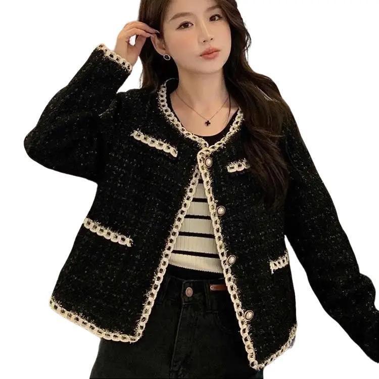  Áo Dạ Tweed màu ĐEN VIỀN TẾT Sang Chảnh có BIG SIZE - Nữ Top Women Jacket Nhung Jean 