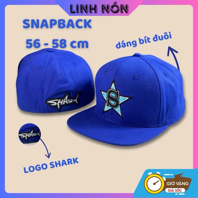 [56-58cm] Nón   đội ngược Shark chữ S thời trang nam nữ, Women's style Hat Kaki Nón, tulip M300 Cap  Chống Nắng mũ snapback bít đuôi