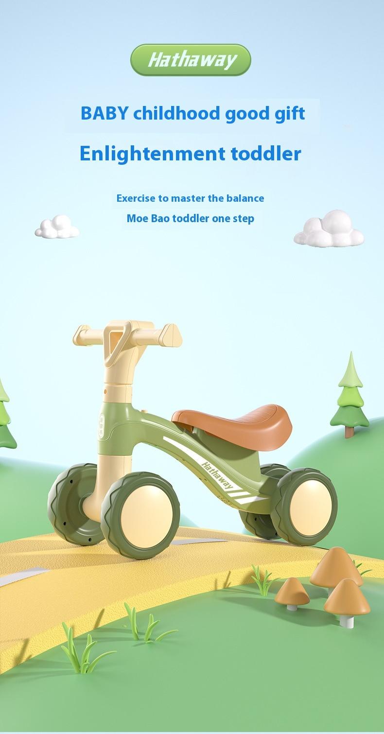Product Introduction of Balance Bike (for Kids) 1-3-6 Years Old Boys and Girls Walker Four-Wheel Kids Balance Bike Anti-Flip Baby Yo Scooter Scooter Baby Toys toddler stroller 0