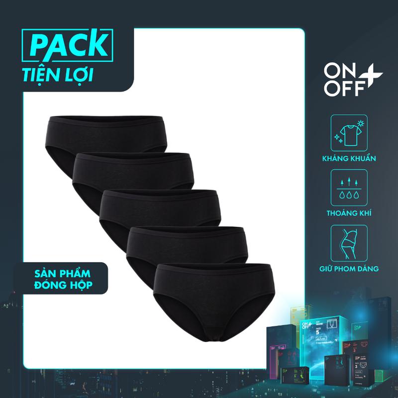 Pack 05 quần lót nữ chất liệu cotton dáng hipster ONOFF - 16UV24A321
