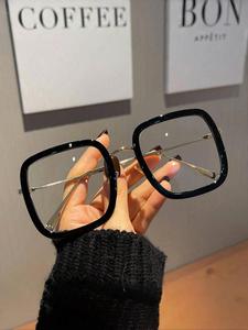 Gafas de mujer con montura cuadrada, Gafas de moda antirradiación azul para el trabajo, Decoración de ropa de uso diario, Perfectas para uso diario de estudiantes, Ordenador, TV, Juegos y Teléfono móvil