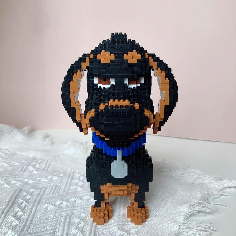 Cartoon Dog Building Blocks Toy, 1 Set Creative Model Desktop Ornament, Educational Assembly Toy for Adults and Kids, Building Sets, Gift for Her, Men's Gift 6