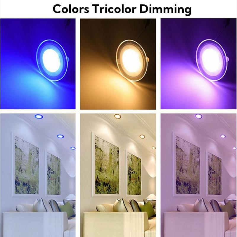 Product Introduction of LED Downlight Tricolor Dimming 5W/7W/9W/12W LED Lights Ceiling Light Downlight/Pin Light/ Recessed Light/ Panel Lights led 12