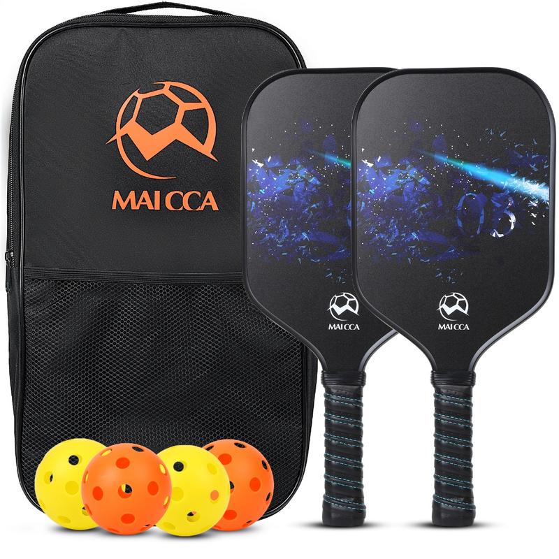 Squash Racket  Pickleball Paddles USAPA Approved Set Rackets Honeycomb Core 4 Balls Portable Racquet Cover Carrying Bag Gift Kit Indoor Outdoor 3