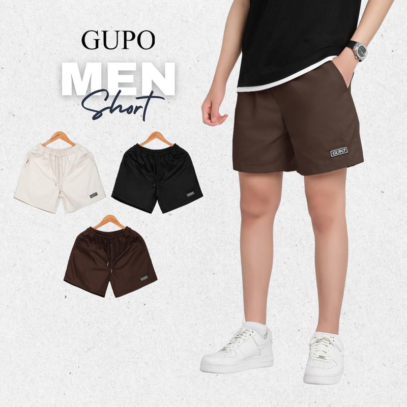 Quần Short Kaki Unisex Lưng Thun GUPO Quần Đùi Nam Nữ BASIC Menswear Quần Lửng