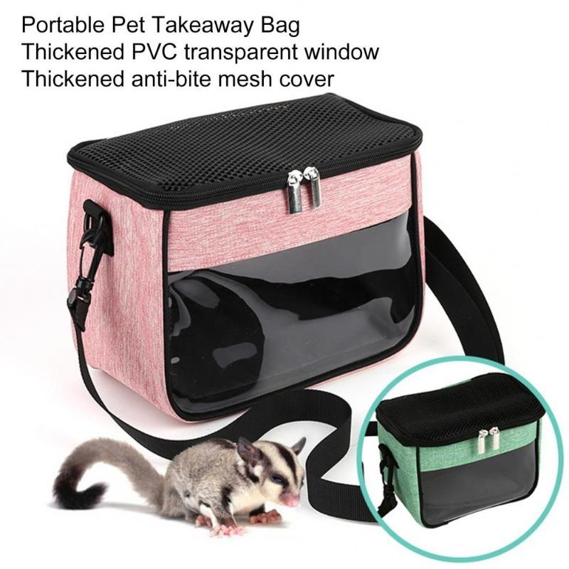 Hamster Carrier Bag with Removable Liner Pet Travel Bag Transparent Window Hedgehogs Chinchillas Ferrets Small Pet Carrier Bag 2