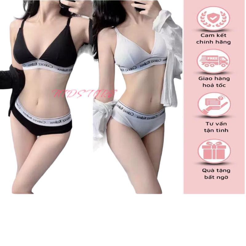 ￼Bộ đồ lót nữ,  thể thao CK có đệm ngực êm ái quyến rũ Women, Bộ dây sịp chéo Top Bra Áo Cotton Yoga Tập Thể Dục Tập Gym Sport Tập Yoga Chạy Bộ bộ đồ lót