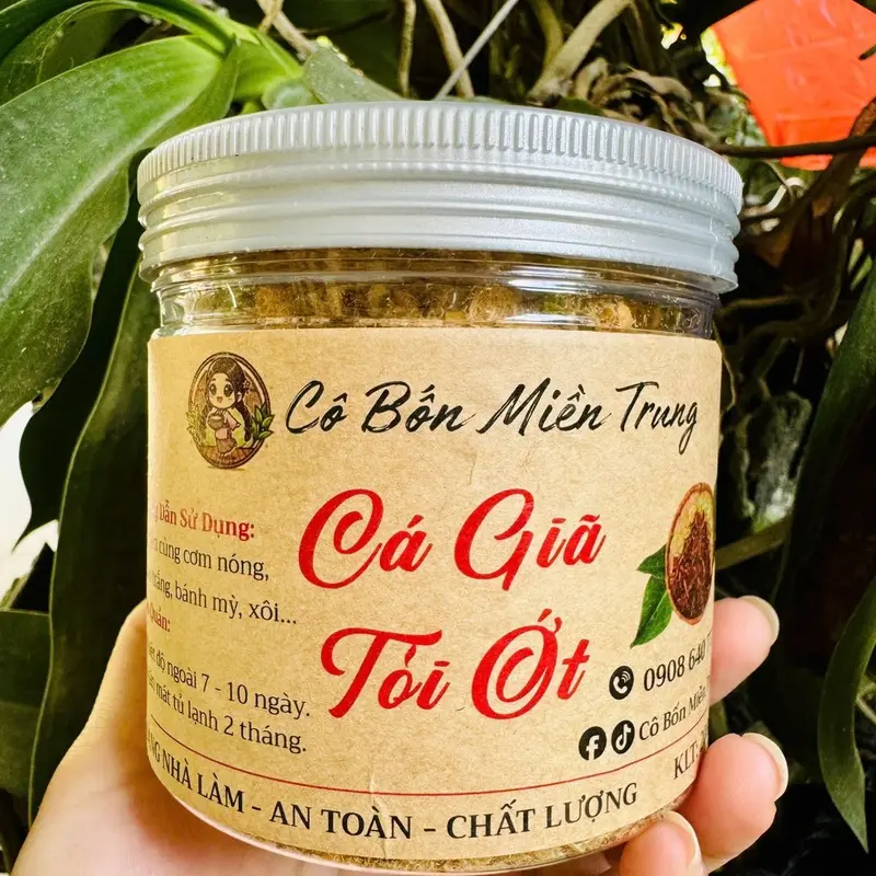 Cá  Khô Giã Tỏi Ớt - Ăn Vặt -  Ăn Với Cơm Snack Chua Food 5