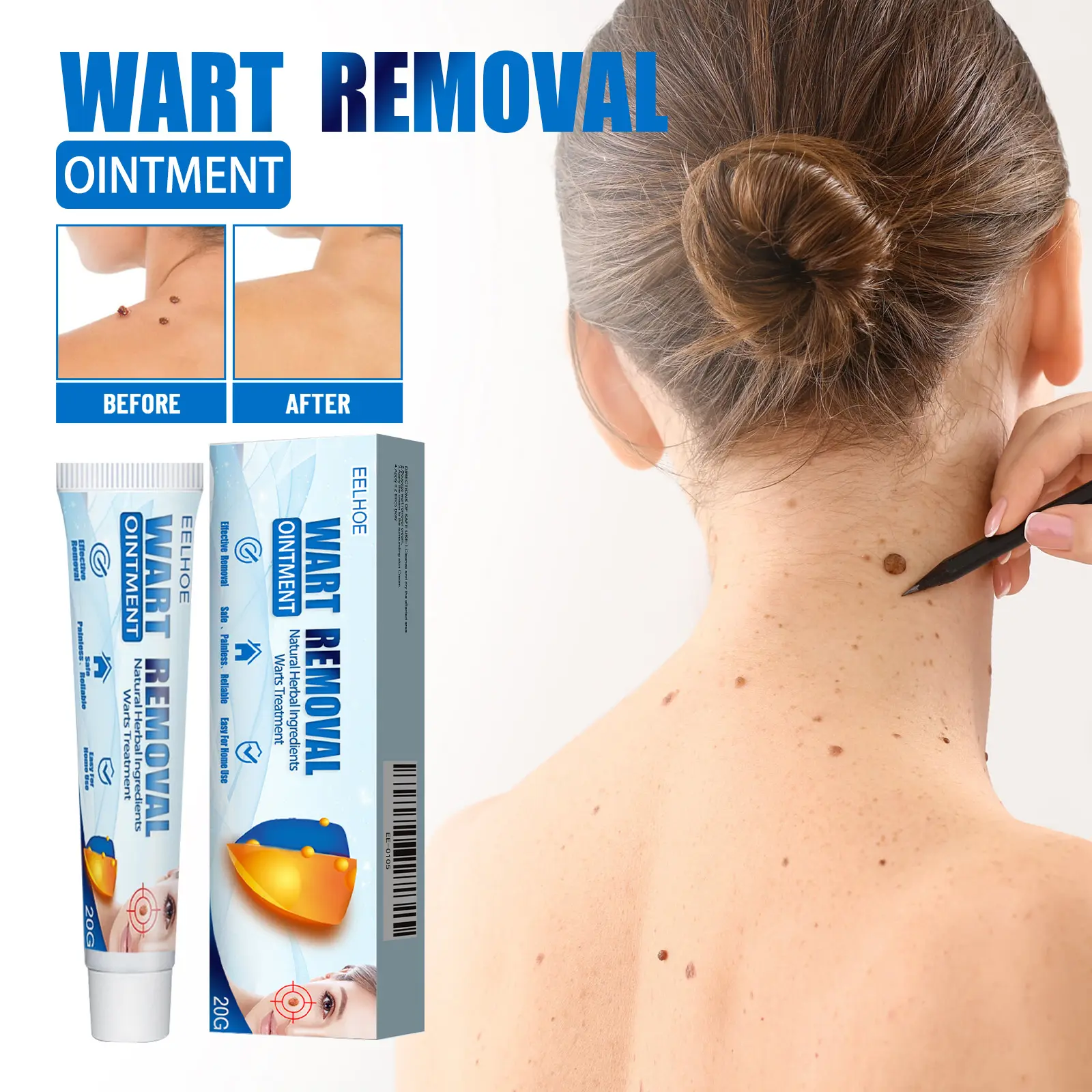 100% Original Brand Eelhoe Keyou Cream Cleansing Skin Repair Care Body Face Removal Facial Label Cleanser Cosmetic