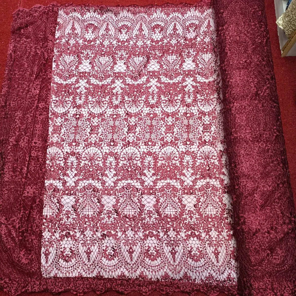 Tille spaider ful bordir ( harga per 1m )