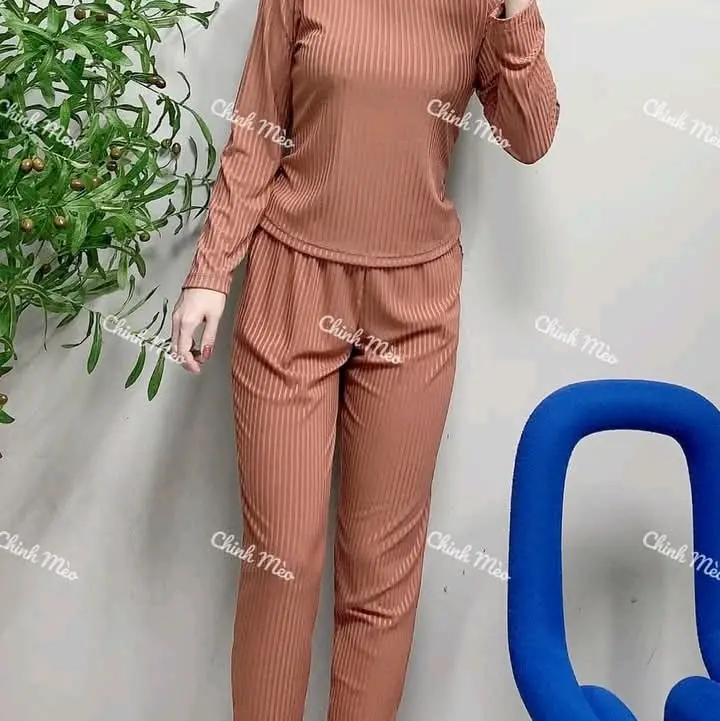 Đồ bộ mặc nhà lụa mịn latin 40-62kg tay dài quần dài. 2