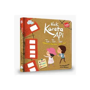 [Mizan] Buku Anak Seri The Twin Explorer: Naik Kereta Api Tut ... Tut … Tut! (Boardbook) - Bilingual