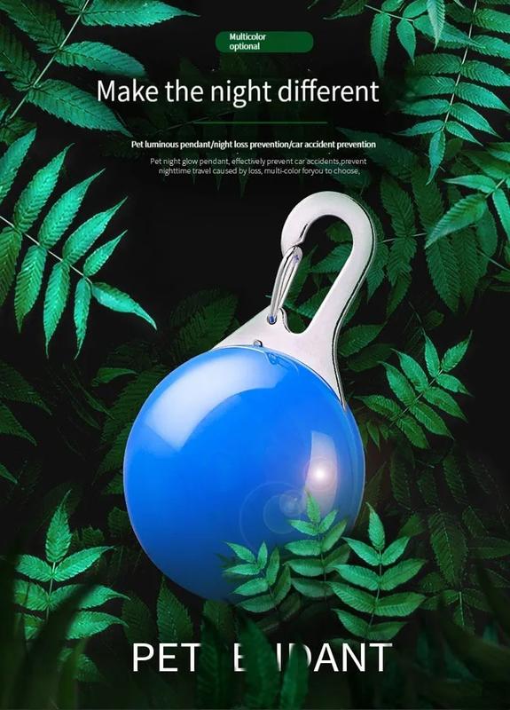 Product Introduction of LED Luminous Dog Cat Collar Glowing Pendant Flash Lights Pet Leads Accessories Night Walking Pet Collar Supplies Dog Accessories 1