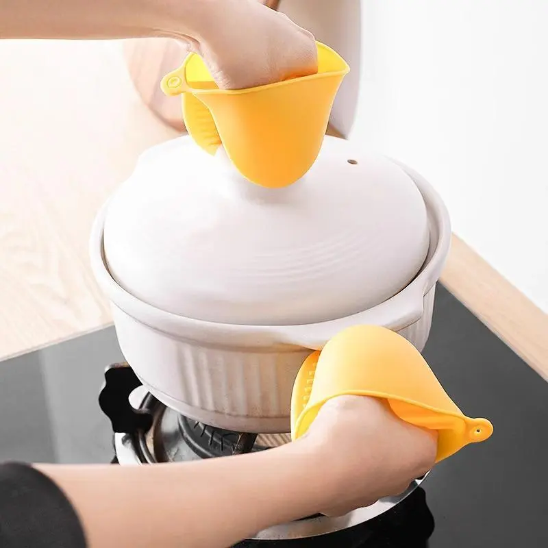 Random Color Silicone Oven Mitts, Heat Resistant Oven Gloves, Non-slip Oven Mitts, Kitchen Accessories 5