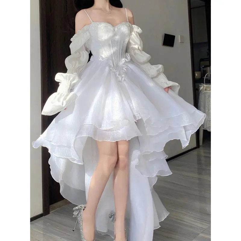 plus size mint green lace dress Mint Green Plus Size Organza Bridesmaid Dress Illusion Neck Knee Length Ivory Lace Applique Formal Dress