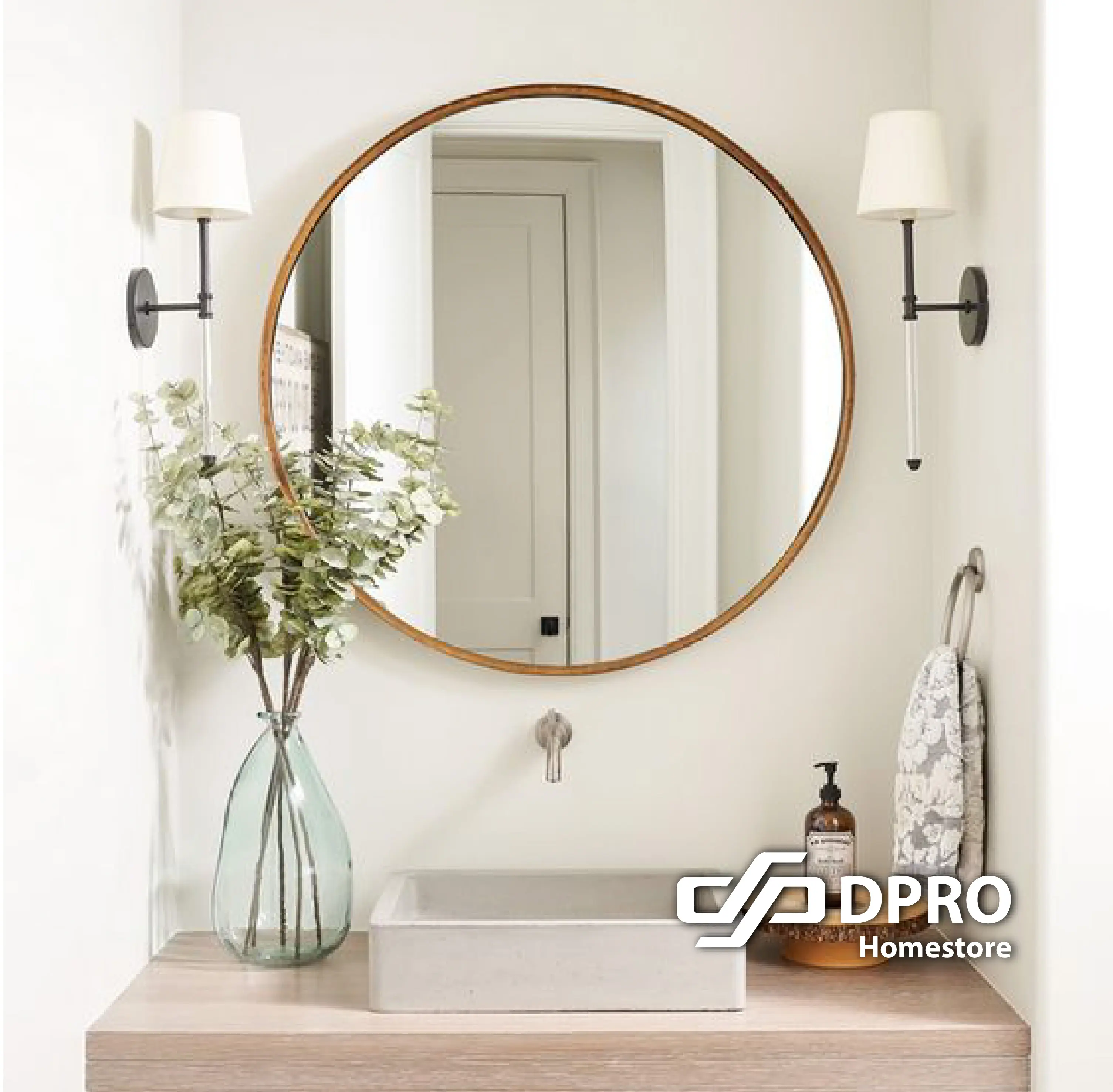 Round Mirror Bathroom Mirror Toilet Mirror Cermin Bilik Mandi Cermin Toilet Cermin Deco Cermin Bulat Mirror Decoration