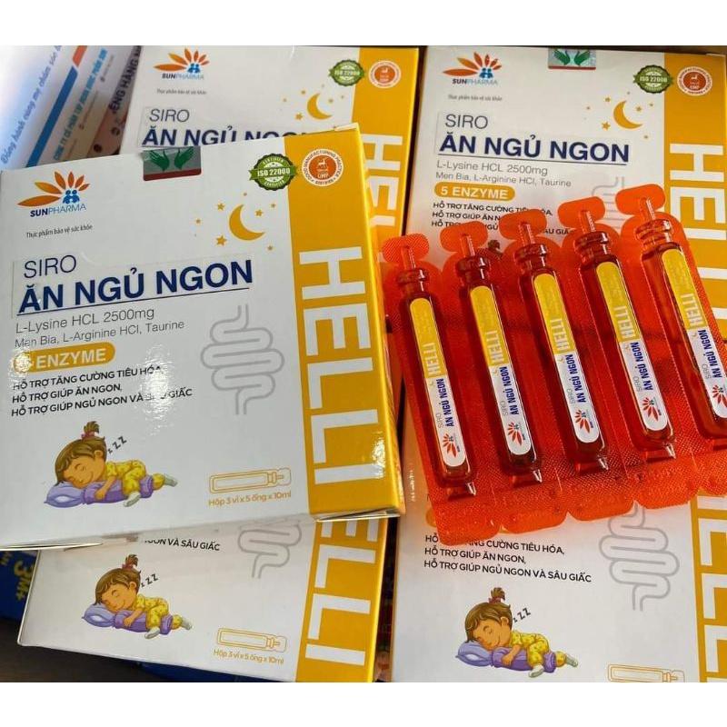 Siro Ăn Ngủ Ngon HELLI Cho Bé [Hộp 20 ống] - Giúp Bé Ăn Ngon Miệng, Ngủ Sâu Giấc (Hộp 20 ống) 5