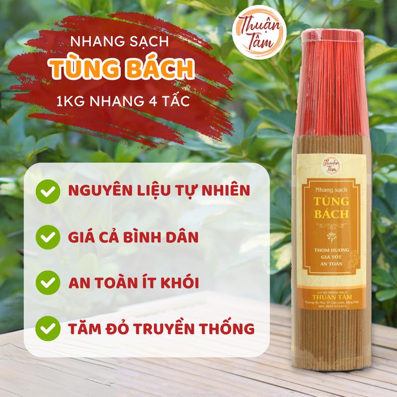   4 tấc  1Kg Nhang sạch Thuận Tâm TÙNG BÁCH 
