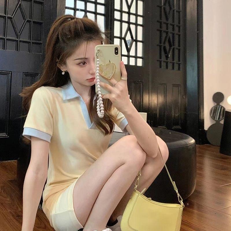 váy polo nữ cổ phối màu siêu xinh xắn TN05. Thanh lịch 0